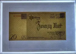 20 MARK/BANKNOTE/GHETTO/WW2/LITZMANNSTADT/POLAND/1940/GERMAN REICH/LODZ/GHETTO