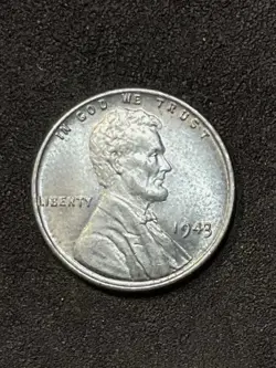 1943 LINCOLN WHEAT CENT FULL STALK WW 2 US PENNY COIN UNCIRCULATED FREE SHIPPING