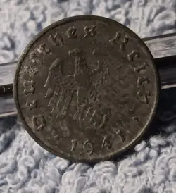 VINTAGE 1941  WW2 GERMAN 10 REICHSPFENNIG ,  WWII ERA CIRCULATED COIN
