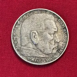 1937 D GERMANY 2 MARK THIRD REICH WW2 - 62.5% SILVER WORLD COIN