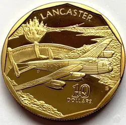MARSHALL ISLANDS 10 DOLLARS 1991, (WW2 FIGHTER PLANES SERIES - LANCASTER)