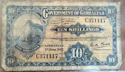 GIBRALTAR 10 SHILLINGS