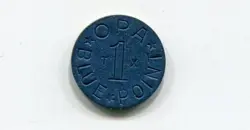 OPA BLUE POINT TOKEN T-X WAR RATION WW2 VINTAGE COIN
