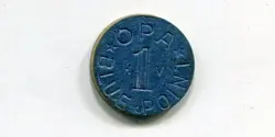 OPA BLUE POINT TOKEN H-V WAR RATION WW2 VINTAGE COIN