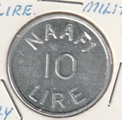 WW2 BRITISH MILITARY OCCUPATION TOKEN FOR ITALY  10 LIRE