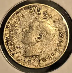 1940 SOUTH AFRICA SHILLING - WW2 ERA RARE VINTAGE SILVER COIN - LOT #A4