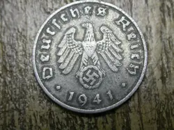 GERMAN 1 REICHSPFENNIG ~ GERMANY ~ WW2 1PF 1941 A, CIRCULATED COIN-SEE PICS!! L3