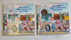 YOUNG COLL. ED.1991-1995 WW2 50TH ANN. COMMEM. UNCIR CLAD HALF DOLLAR COIN  A152