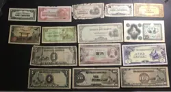 1940S JAPANESE GOVERNMENT WW2 OCCUPATION INVASION CURRENCY! JAPAN SET OF 15 DIFF