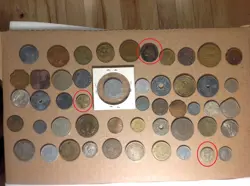 GIFT IDEA! OLD RARE COIN/CURRENCY LOT 50 DIFF WORLD WAR 2 WW II 1938-45 3 SILVER