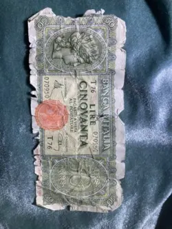 LIRE LIRA BANKNOTE