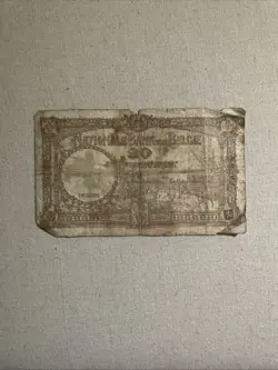 BELGIUM 20 FRANCS 1941 FINE NOTE  KING ALBERT AND QUEEN WW2 ERA WWII ERA NOTE