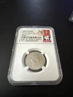 2020-W WEIR FARM QUARTER NGC MS65 PRIVY WWII MARK V75 WORLD WAR 2 COIN