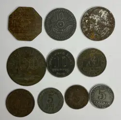A. 10 X COINS / TOKENS WW1 & WW2 - MAINLY GERMAN