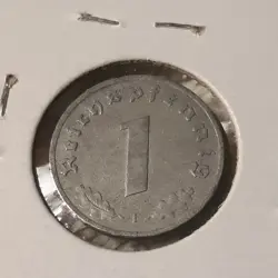 1 REICHSPFENNIG ~ GERMANY ~ GERMAN WW2 ~  CIRCULATED COIN ~ (1941-F)
