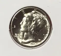 1942 US MERCURY SILVER DIME! WORLD WAR 2! CHOICE UNCIRCULATED DETAILS! OLD COIN!