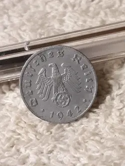 1942 WW2  1 REICHSPFENNIG~ GERMANY, HEAVILY CIRCULATED COIN ~ SEE PHOTOS!!