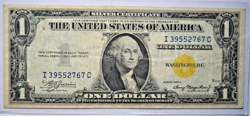 1935-A $1 NORTH AFRICA SILVER CERTIFICATE WW2 EMERG. YELLOW SEAL ~ XF!  INV#767