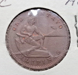 FOREIGN COIN   PHILIPPINES  1 CENTAVO 1944-S   WW2 COIN  AU