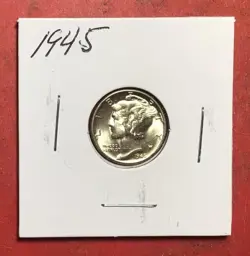 1945 US MERCURY SILVER DIME! WORLD WAR 2! CHOICE UNCIRCULATED DETAILS! OLD COIN!