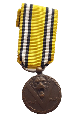 LOW START!  BELGIUM WW2 COMMEMORATIVE MEDAL 1940-1945 BELGIUM MEDAL MINIATURE