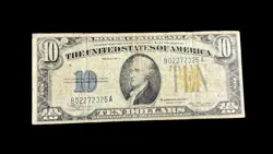 1934-A NORTH AFRICA EMERGENCY ISSUE $10 FEDERAL RESERVE NOTE * WWII WORLD WAR 2