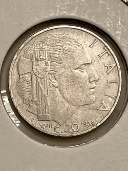 1939 ITALY 20 CENTESIMI WW2 OLD ANTIQUE FOREIGN EUROPEAN WORLD COIN