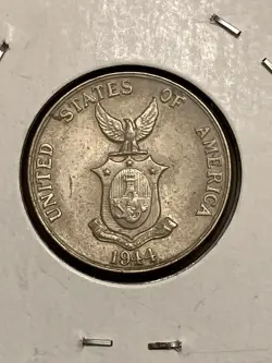 1944 PHILIPPINES FIVE CENTAVOS NICKEL OLD ANTIQUE WW2 U.S. WORLD COIN