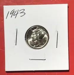 1943 US MERCURY SILVER DIME! WORLD WAR 2! GEM UNCIRCULATED! FSB! OLD US COIN!