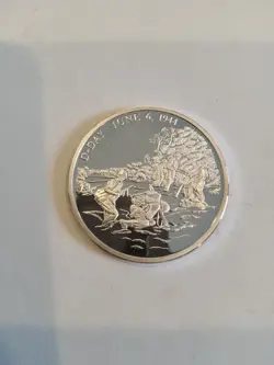 2001 WORLD WAR 2 D DAY SILVER COIN