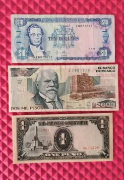 JAMAICA, MEXICO AND PHILIPPINES WW2 BANKNOTES
