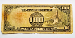 100 PESOS JAPAN OCCUPATION - WW2, THE JAPANESE GOVERNMENT - PHILIPPINES