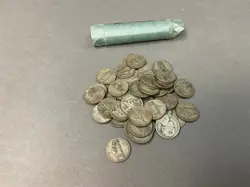 1 ROLL ($2.00)  35% SILVER WW2 NICKELS. 1942-45- P/D/S , ESTATE FIND! SEE PHOTOS