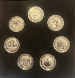 75 YEARS END OF WORLD WAR 2 REPUBLIQUE FRANCAISE 7 COIN SET