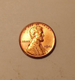 BU 1943-P WW2 COPPER-COATED STEEL LINCOLN WHEAT CENT