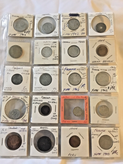 NICE LOT OF MOSTLY EUROPEAN COINS WW2 ERA A COUPLE OF JAPANESE 36 TOTAL
