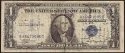 1935 A $1 DOLLAR BILL SHORT SNORTER SIGNED WWII WW2 SILVER CERTIFICATE