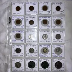 LOT OF 20-INSTANT COIN COLLECTION!.SILVER, WW2, NIFC , FOREIGN ETC