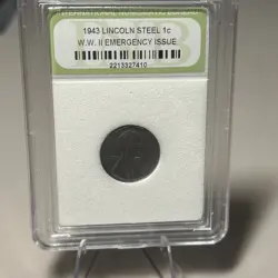1943 LINCOLN STEEL 1 CENT WW2 EMERGENCY ISSUE