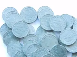 GERMAN LOT 100X 1 REICHSPFENNIG 1940 - 1944 ZINC SWASTIKA COIN 3RD WW2 PFENNIG