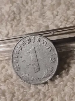 1941 B WW2  1 REICHSPFENNIG ~ GERMAN ~ WWII GERMANY ~  HEAVILY CIRCULATED ?