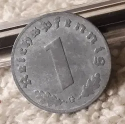 1941 G WW2  1 REICHSPFENNIG ~ GERMAN ~ GERMANY ~ CIRCULATED COIN