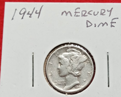 USA COIN  1944 MERCURY SILVER DIME  NICE CIRCULATED CONDITION WW2 COIN
