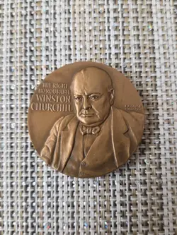 WWII WORLD WAR 2 WINSTON CHURCHILL DUNKIRK BRONZE MEDALLIC ART