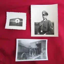 RARE WW2 GERMAN ARMY SOLDIERS PHOTOS,UNIFORMED, WITH A CAR++
