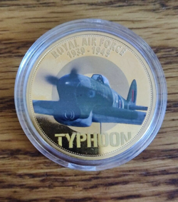 BAILIWICK OF GUERNSEY: ROYAL AIR FORCE TYPHOON WW2 50P COMMEMORATIVE COIN 2020