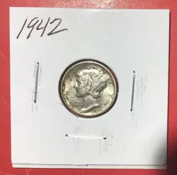 1942 US MERCURY SILVER DIMES! EXTRA FINE! WORLD WAR 2! OLD US COIN!