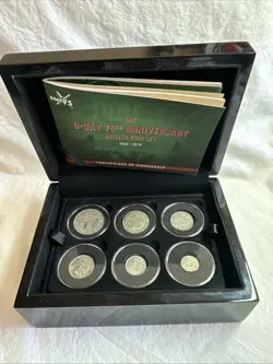 BRADFORD EXCHANGE 75TH ANNIV WW2 PROOF COIN SET BOXED BRITISH COIN SET COA