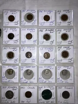 LOT OF 20-INSTANT COIN COLLECTION!.SILVER, WW2, NIFC , FOREIGN ETC
