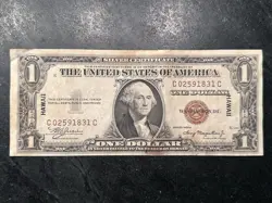 1935 A $1 HAWAII OVER PRINT SILVER CERTIFICATE WW2 EMERGENCY ISSUE CRISP NOTE 1*